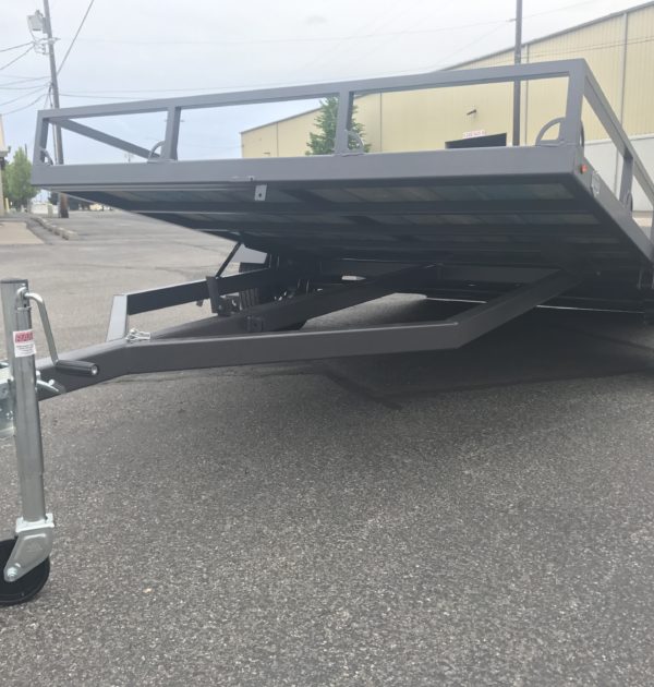 A trailer with a ramp on the back of it