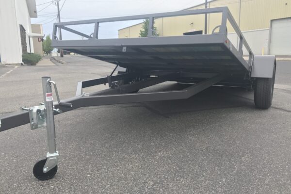 A trailer with a ramp on the back of it