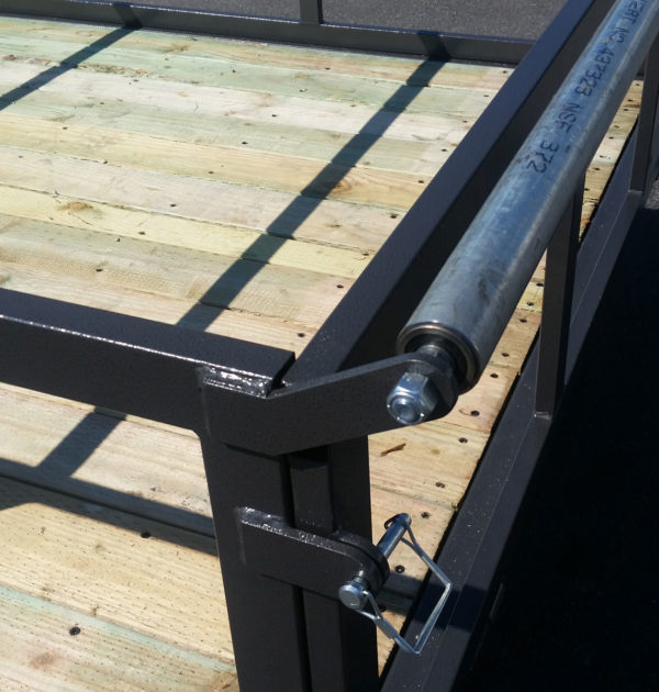 A close up of the metal frame on a bed.
